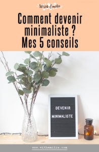 5 conseils pour devenir minimaliste - WithEmilieBlog Pinterest