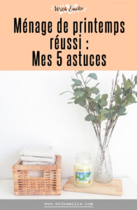 5 conseils pour un ménage de printemps réussi - WithEmilieBlog Pinterest V2