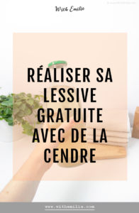 Recette de lessive gratuite à la cendre - WithEmilieBlog Pinterest