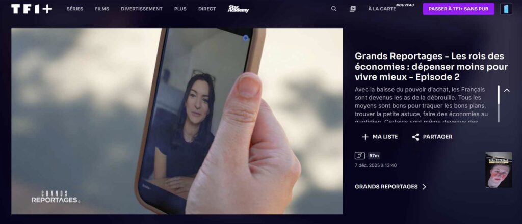 Emilie Coach Budgétaire TF1 Grands reportages