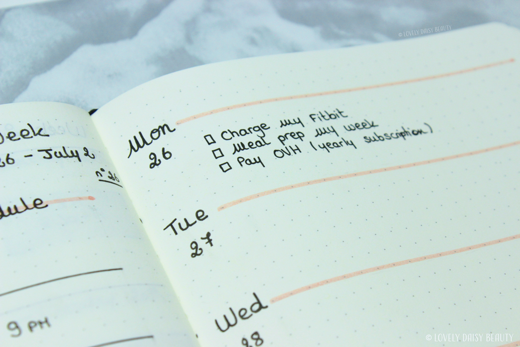 weekly layout bullet journal work schedule to do list 4